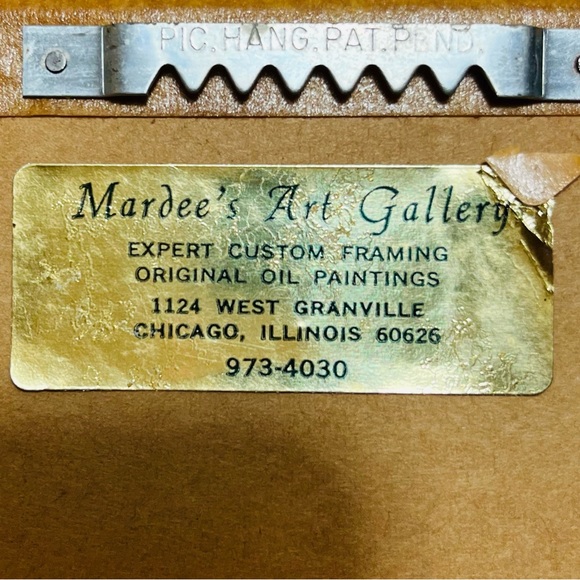 Geisha oil painting. Vintage. Frame size 17 x 13 x 1 inches. - Picture 3 of 4